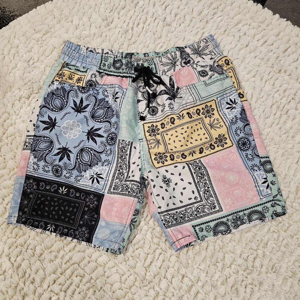 Surf Society Men's Swim Trunks Large EUC